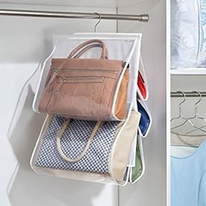 Hanging Handbag and Purse Organizer with Pockets